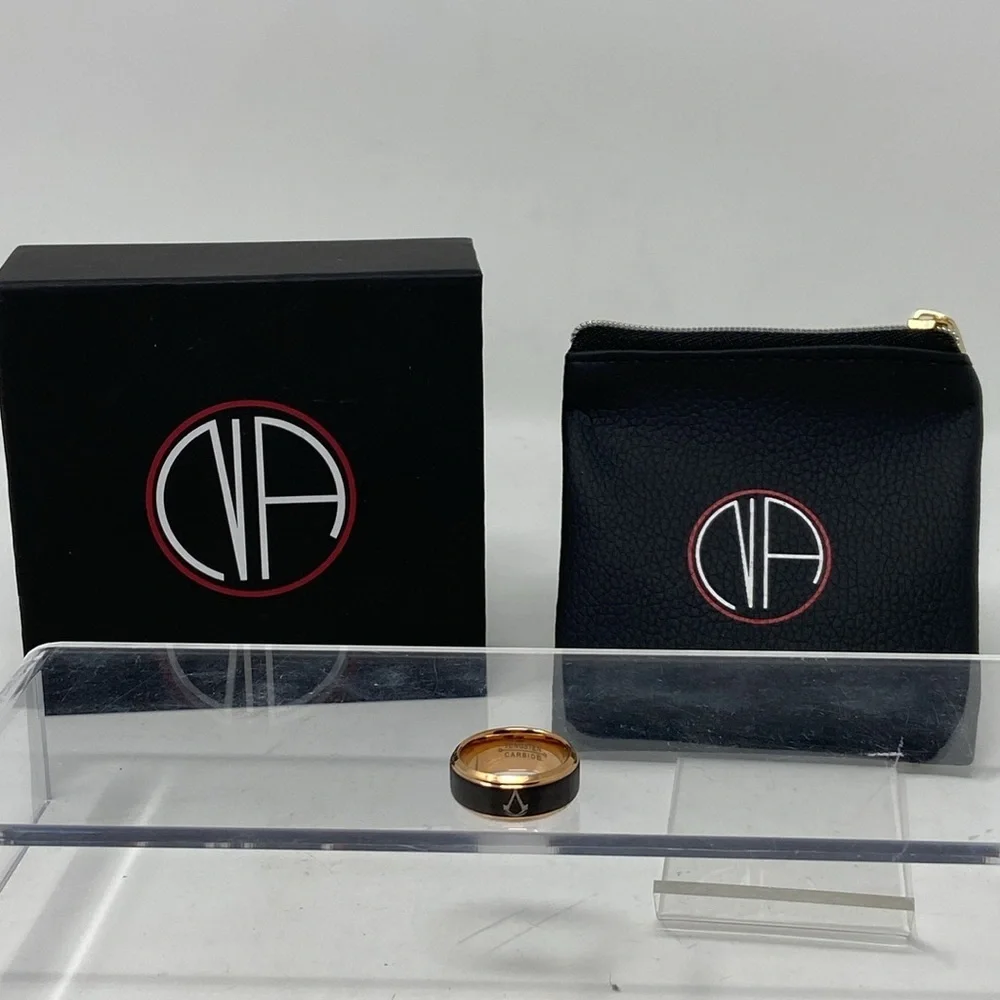 NWT UNLOCKED NAnimerica Assassins Creed Mirage Men’s Size 6 18K Rose Gold Ring
